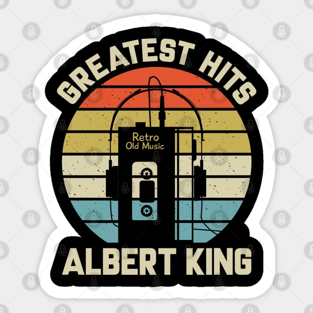 Greatest Hits Albert Retro Walkman King Vintage Art Sticker by Dinosaur Mask Store